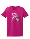 Kiss Me For Luck Womens Dark T-Shirt-TooLoud-Hot-Pink-Small-Davson Sales