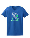 Kiss Me For Luck Womens Dark T-Shirt-TooLoud-Royal-Blue-X-Small-Davson Sales