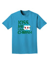 Kiss Me I'm Chirish Adult Dark T-Shirt by TooLoud-Mens T-Shirt-TooLoud-Turquoise-Small-Davson Sales