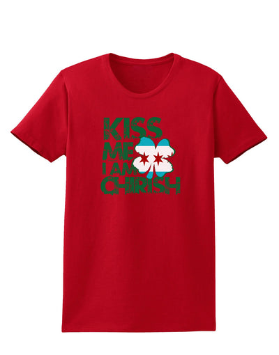 Kiss Me I'm Chirish Womens Dark T-Shirt by TooLoud-Clothing-TooLoud-Red-X-Small-Davson Sales