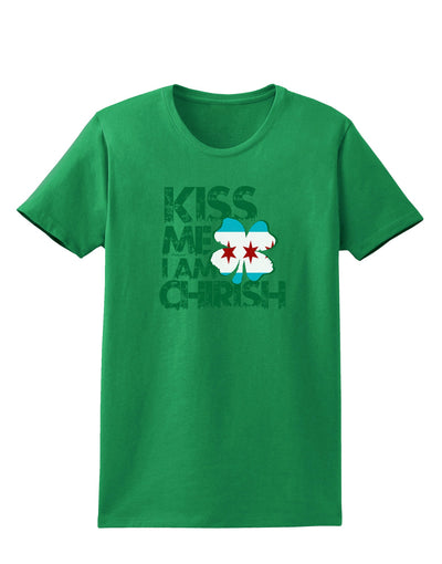 Kiss Me I'm Chirish Womens Dark T-Shirt by TooLoud-Clothing-TooLoud-Kelly-Green-X-Small-Davson Sales