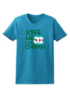 Kiss Me I'm Chirish Womens Dark T-Shirt by TooLoud-Clothing-TooLoud-Turquoise-X-Small-Davson Sales