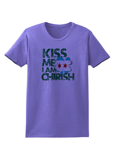 Kiss Me I'm Chirish Womens T-Shirt by TooLoud-Clothing-TooLoud-Violet-X-Small-Davson Sales