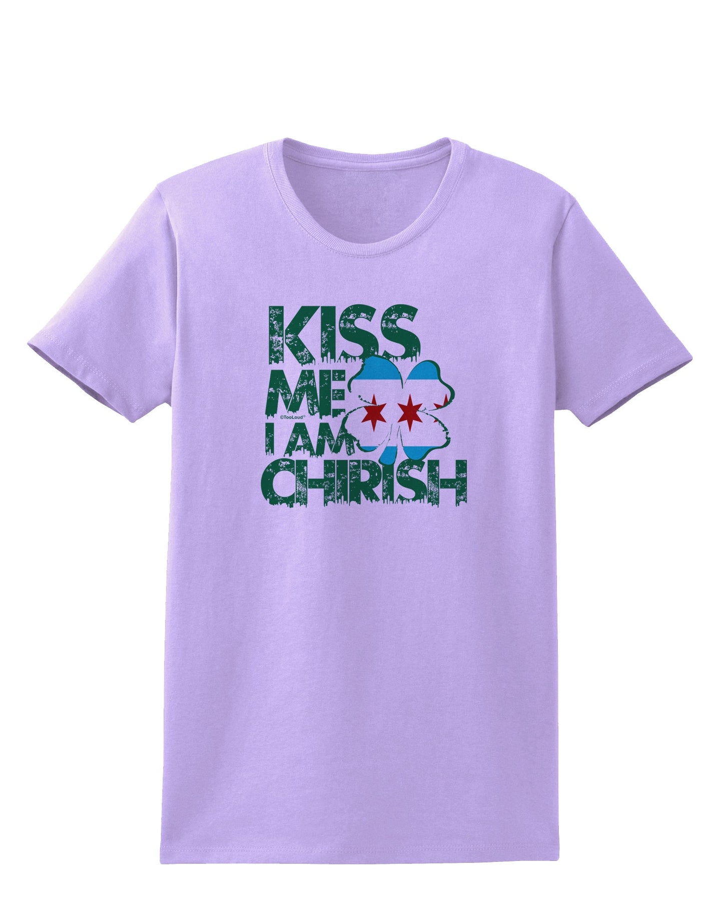 Kiss Me I'm Chirish Womens T-Shirt by TooLoud-Clothing-TooLoud-Lavender-X-Small-Davson Sales