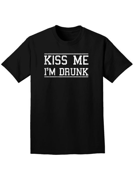 Kiss Me I'm Drunk Adult Dark T-Shirt-Mens T-Shirt-TooLoud-Black-Small-Davson Sales