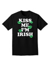 Kiss Me I'm Irish - Green Kisses Adult Dark T-Shirt by TooLoud-Mens T-Shirt-TooLoud-Black-Small-Davson Sales