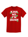 Kiss Me I'm Irish - Green Kisses Childrens Dark T-Shirt by TooLoud-Childrens T-Shirt-TooLoud-Red-X-Small-Davson Sales