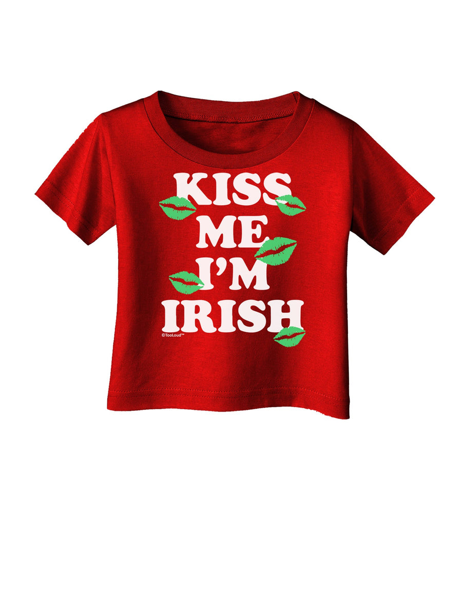 Kiss Me I'm Irish - Green Kisses Infant T-Shirt Dark by TooLoud-Infant T-Shirt-TooLoud-Black-06-Months-Davson Sales