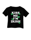 Kiss Me I'm Irish - Green Kisses Infant T-Shirt Dark by TooLoud-Infant T-Shirt-TooLoud-Black-06-Months-Davson Sales