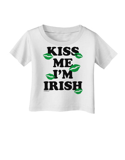 Kiss Me I'm Irish - Green Kisses Infant T-Shirt by TooLoud-Infant T-Shirt-TooLoud-White-06-Months-Davson Sales