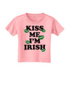 Kiss Me I'm Irish - Green Kisses Toddler T-Shirt by TooLoud-Toddler T-Shirt-TooLoud-Candy-Pink-2T-Davson Sales