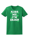 Kiss Me I'm Irish - Green Kisses Womens Dark T-Shirt by TooLoud-Womens T-Shirt-TooLoud-Kelly-Green-X-Small-Davson Sales