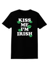 Kiss Me I'm Irish - Green Kisses Womens Dark T-Shirt by TooLoud-Womens T-Shirt-TooLoud-Black-X-Small-Davson Sales