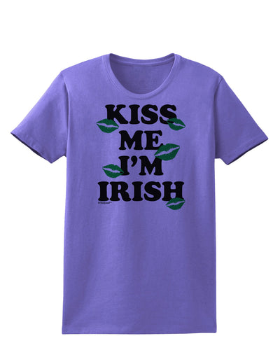 Kiss Me I'm Irish - Green Kisses Womens T-Shirt by TooLoud-Womens T-Shirt-TooLoud-Violet-X-Small-Davson Sales