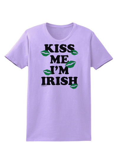 Kiss Me I'm Irish - Green Kisses Womens T-Shirt by TooLoud-Womens T-Shirt-TooLoud-Lavender-X-Small-Davson Sales