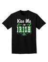 Kiss Me I'm Irish St Patricks Day Adult Dark T-Shirt-Mens T-Shirt-TooLoud-Black-Small-Davson Sales