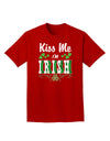 Kiss Me I'm Irish St Patricks Day Adult Dark T-Shirt-Mens T-Shirt-TooLoud-Red-Small-Davson Sales