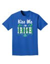 Kiss Me I'm Irish St Patricks Day Adult Dark T-Shirt-Mens T-Shirt-TooLoud-Royal-Blue-Small-Davson Sales