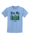Kiss Me I'm Irish St Patricks Day Childrens T-Shirt-Childrens T-Shirt-TooLoud-Light-Blue-X-Small-Davson Sales
