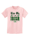 Kiss Me I'm Irish St Patricks Day Childrens T-Shirt-Childrens T-Shirt-TooLoud-PalePink-X-Small-Davson Sales