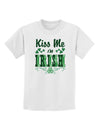 Kiss Me I'm Irish St Patricks Day Childrens T-Shirt-Childrens T-Shirt-TooLoud-White-X-Small-Davson Sales