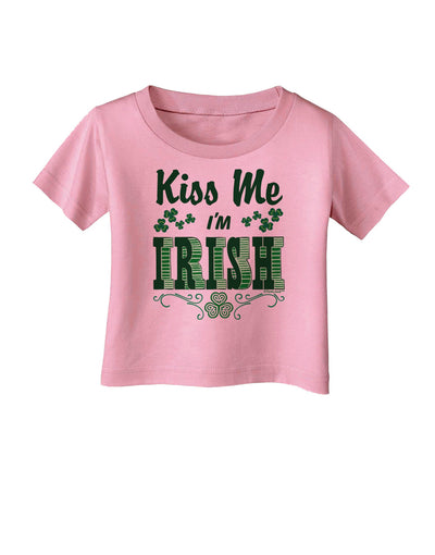 Kiss Me I'm Irish St Patricks Day Infant T-Shirt-Infant T-Shirt-TooLoud-Candy-Pink-06-Months-Davson Sales