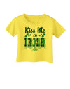 Kiss Me I'm Irish St Patricks Day Infant T-Shirt-Infant T-Shirt-TooLoud-Yellow-06-Months-Davson Sales