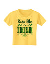 Kiss Me I'm Irish St Patricks Day Toddler T-Shirt-Toddler T-Shirt-TooLoud-Yellow-2T-Davson Sales