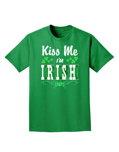 Kiss Me I'm Irish-ish Adult Dark T-Shirt-Mens T-Shirt-TooLoud-Kelly-Green-Small-Davson Sales