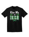 Kiss Me I'm Irish-ish Adult Dark T-Shirt-Mens T-Shirt-TooLoud-Black-Small-Davson Sales
