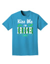 Kiss Me I'm Irish-ish Adult Dark T-Shirt-Mens T-Shirt-TooLoud-Turquoise-Small-Davson Sales