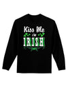 Kiss Me I'm Irish-ish Adult Long Sleeve Dark T-Shirt-TooLoud-Black-Small-Davson Sales