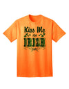 Kiss Me I'm Irish-ish Adult T-Shirt-Mens T-Shirt-TooLoud-Neon-Orange-Small-Davson Sales