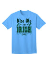 Kiss Me I'm Irish-ish Adult T-Shirt-Mens T-Shirt-TooLoud-Aquatic-Blue-Small-Davson Sales