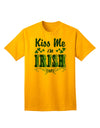 Kiss Me I'm Irish-ish Adult T-Shirt-Mens T-Shirt-TooLoud-Gold-Small-Davson Sales