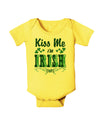 Kiss Me I'm Irish-ish Baby Romper Bodysuit-Baby Romper-TooLoud-Yellow-06-Months-Davson Sales