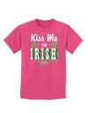 Kiss Me I'm Irish-ish Childrens Dark T-Shirt-Childrens T-Shirt-TooLoud-Sangria-X-Small-Davson Sales