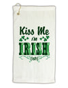 Kiss Me I'm Irish-ish Micro Terry Gromet Golf Towel 16 x 25 inch-Golf Towel-TooLoud-White-Davson Sales