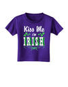 Kiss Me I'm Irish-ish Toddler T-Shirt Dark-Toddler T-Shirt-TooLoud-Purple-2T-Davson Sales