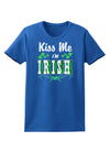 Kiss Me I'm Irish-ish Womens Dark T-Shirt-TooLoud-Royal-Blue-X-Small-Davson Sales
