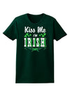 Kiss Me I'm Irish-ish Womens Dark T-Shirt-TooLoud-Forest-Green-Small-Davson Sales