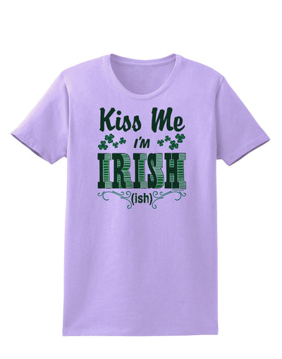 Kiss Me I'm Irish-ish Womens T-Shirt-Womens T-Shirt-TooLoud-Lavender-X-Small-Davson Sales