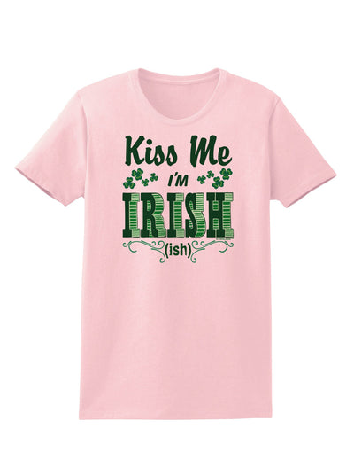 Kiss Me I'm Irish-ish Womens T-Shirt-Womens T-Shirt-TooLoud-PalePink-X-Small-Davson Sales