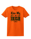 Kiss Me I'm Irish-ish Womens T-Shirt-Womens T-Shirt-TooLoud-Orange-X-Small-Davson Sales