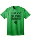 Kiss Me Im Irish or Drunk Adult Unisex St Patrick's Day T-Shirt-TooLoud-Kelly Green-Small-Davson Sales