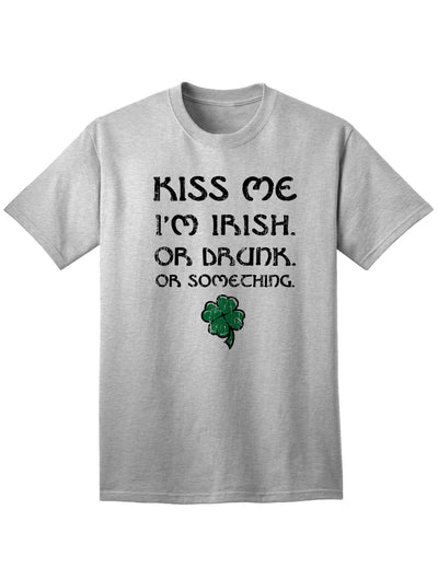 Kiss Me Im Irish or Drunk Adult Unisex St Patrick's Day T-Shirt-TooLoud-Ash Gray-Small-Davson Sales