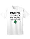 Kiss Me Im Irish or Drunk Adult Unisex St Patrick's Day T-Shirt-TooLoud-White-Small-Davson Sales