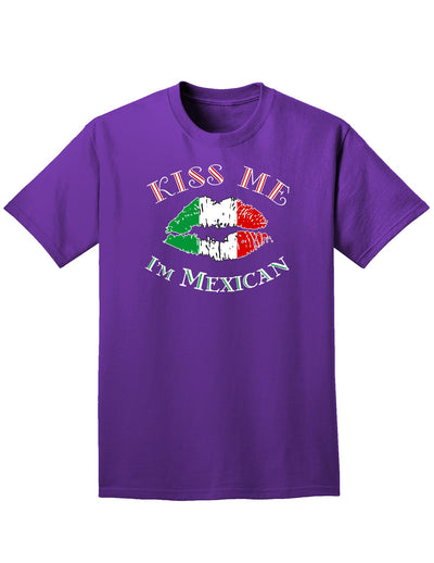 Kiss Me I'm Mexican Adult Dark T-Shirt-Mens T-Shirt-TooLoud-Purple-Small-Davson Sales