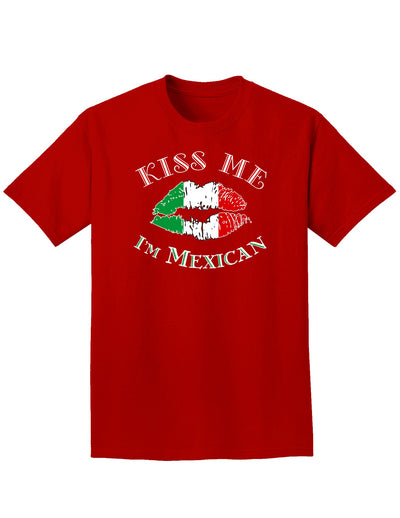 Kiss Me I'm Mexican Adult Dark T-Shirt-Mens T-Shirt-TooLoud-Red-Small-Davson Sales