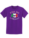 Kiss Me I'm Mexican Childrens Dark T-Shirt-Childrens T-Shirt-TooLoud-Purple-X-Small-Davson Sales